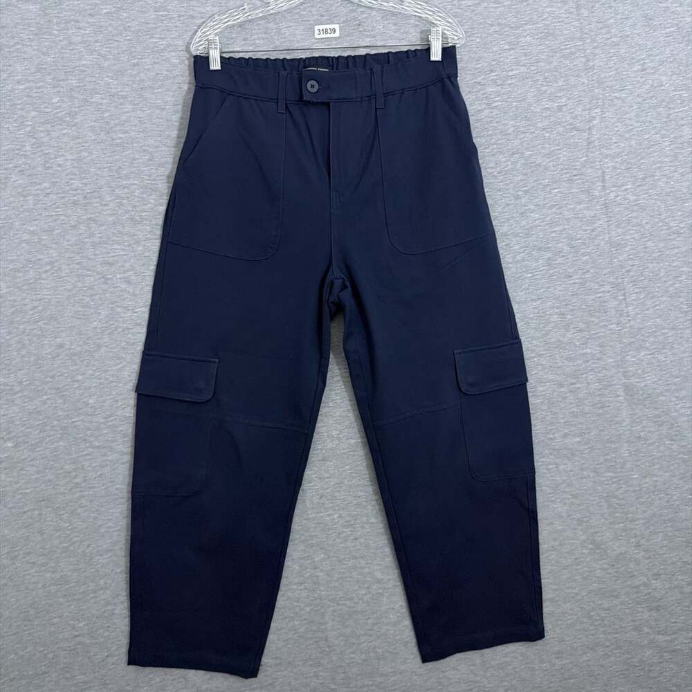 Universal Standard Womens XS Navy Blue Stretch Cotton Barrel Cargo Pants
